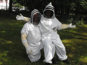 Some beekeepers wear full suits - that's ok.