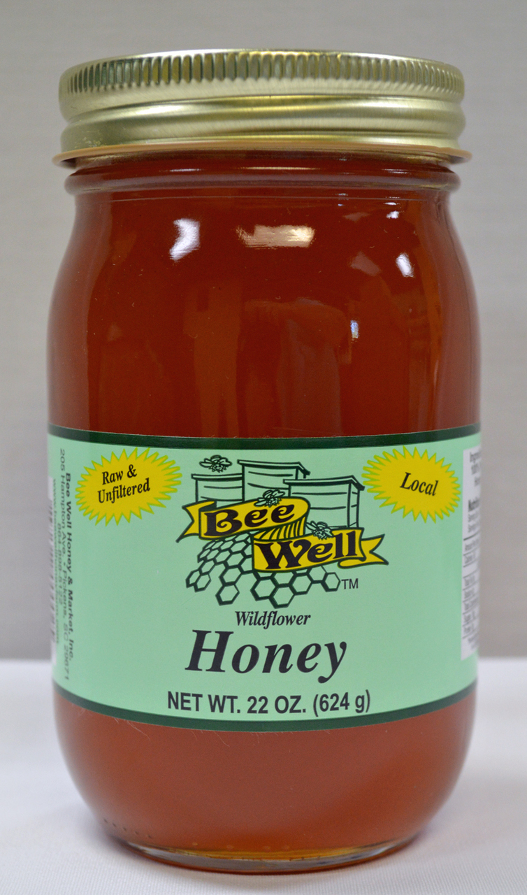 Wildflower Honey Pint (22oz net wt) - Bee Well Honey Farm