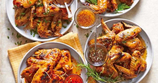 Grilled Salt-and-Pepper Chicken Wings With Honey Drizzle Grilled Salt-and-Pepper Chicken Wings With Honey Drizzle