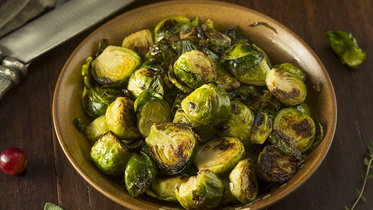 Roasted Brussels Sprouts with Balsamic Vinegar & Honey