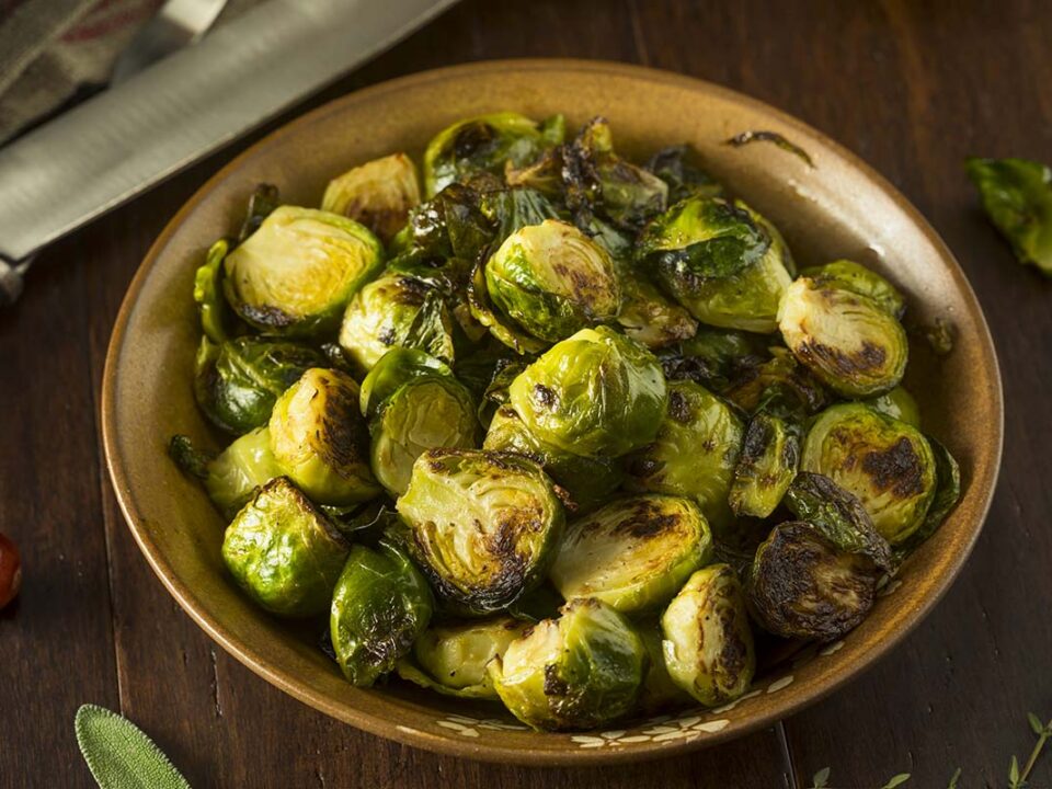 Roasted Brussels Sprouts with Balsamic Vinegar & Honey