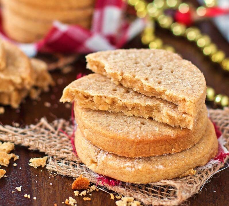 Peanut Butter and Honey Shortbread Cookies
